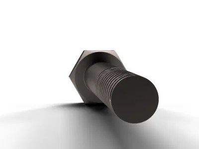  Hex Bolt Low-poly 3D model