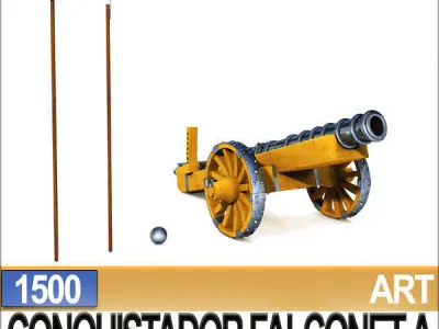 Conquistador Cannon Falconet A 1500 3D model