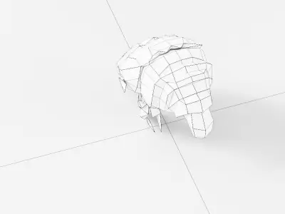 Flea 3d model polygonal creature Low-poly 3D model