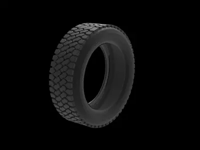 Low poly Lorry Tire Low-poly 3D model
