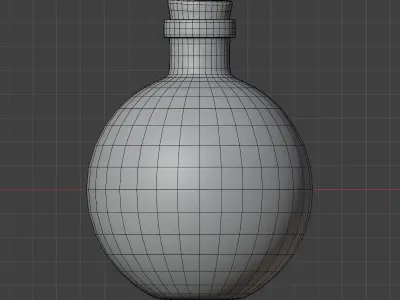 Clay Vial 3D Model Low-poly 3D model