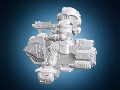 Space Marine Hover Bike 3D print model
