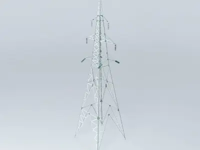 Transmission line tower %2326 Chiekurkalns Riga Latvia Free 3D model