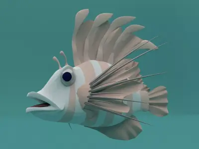 lion fish Low Poly 3D model
