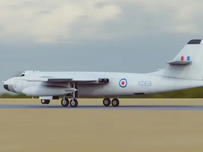 Vickers Valiant B1 bomber 3D model