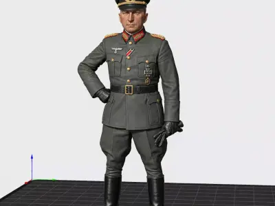 Historical Field Marshal Figure STL File for 3D Printing 3D print model