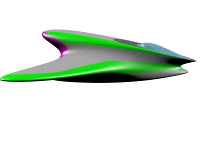 Spaceship flying object Low-poly 3D model