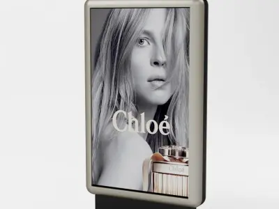 Advertising panel with 2 faces 02 3D model