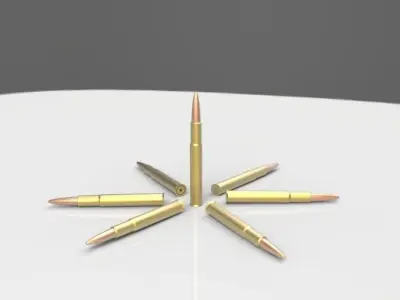 308 bullets Free 3D model