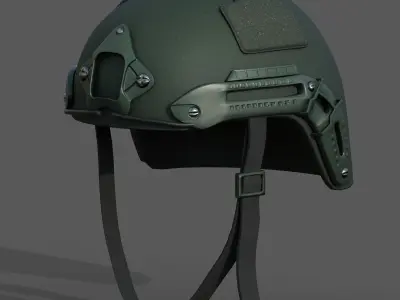 Helmet military combat fantasy  Low-poly 3D model