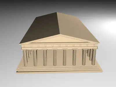 Greek Roman Temple 3D model