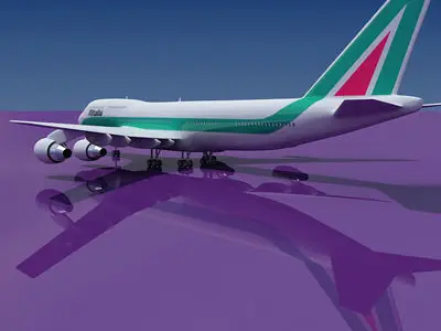Boeing 747 Alitalia 3D model