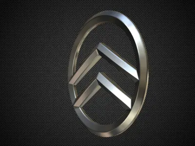 Golden Dragon logo 3D model