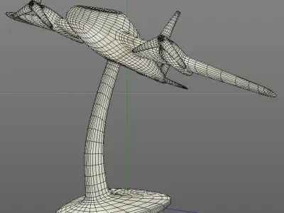 Plane statue 3D model