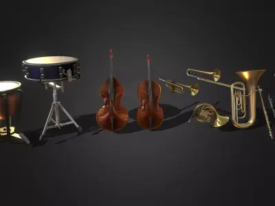 Orchestra Instrument Pack 3D model