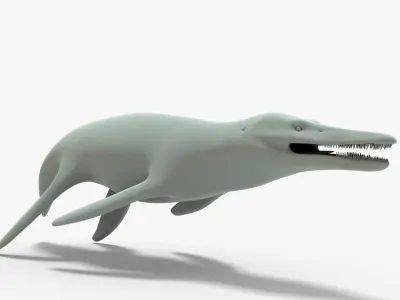 Kronosaurus Rigged Basemesh Low-poly 3D model