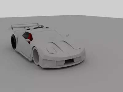 low poly vehicle sports car Free low-poly 3D model