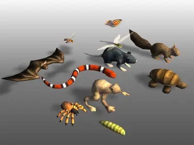 Low Poly Critter Pack Low-poly 3D model