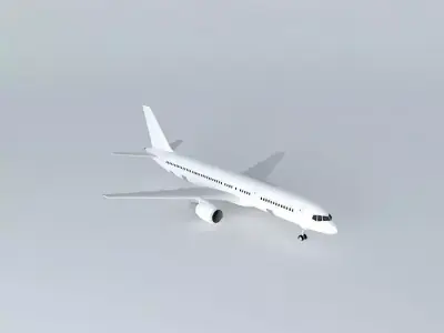 Template Boeing 757 200M Combi Free 3D model