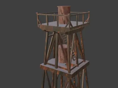 Tower definition Low-poly 3D model
