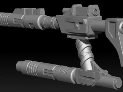 Hammerhead Double Barrel Laserblaster 3D print model