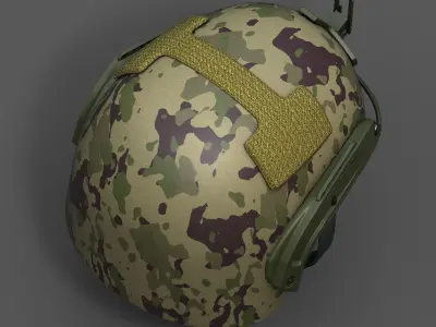 Helmet scifi military combat 3d model low poly Low-poly 3D model