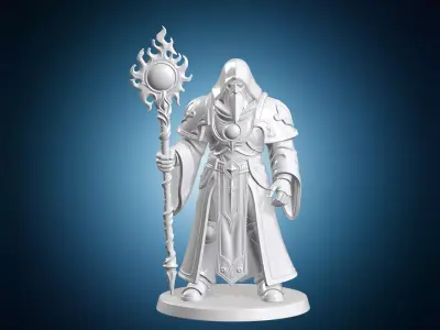 Psychic Space Marine Librarian Figurine 3D Print Model 3D print model