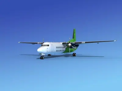 Fokker 50 Blue Mtn Aviation 3D model