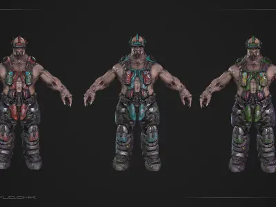 Bob - Heavy Monster Low-poly 3D model