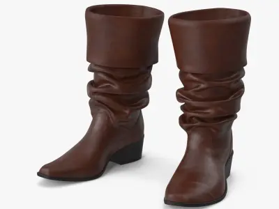Leather Boots 2 3D model
