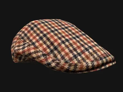 Flat Cap Low-poly 3D model