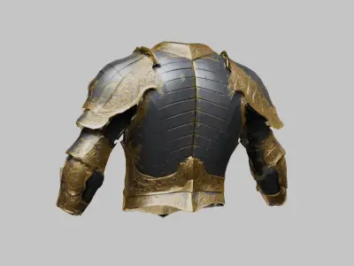 Medieval Chestplate Armor Low-poly 3D model