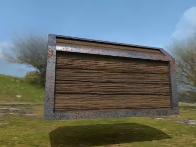Chest wooden Free low-poly 3D model purchase
