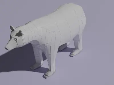 Bear Low Poly Base  Low-poly 3D model
