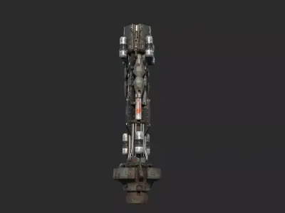 Future Sci-Fi Space Rocket 3D model