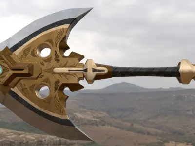 Fantasy Sword 1 Low-poly 3D model