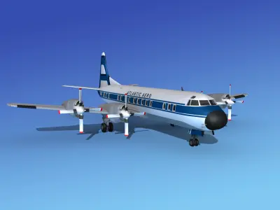 Lockheed L-188 Electra HP Atlantic Aero 3D model