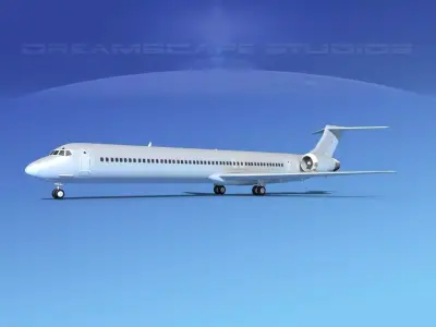 McDonnell Douglas MD83 Bare Metal 3D model