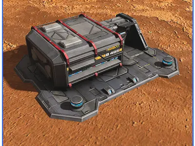 SciFi Base Pack 01 Low-poly 3D model