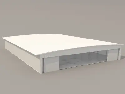 Industrial Metal Hangar 3D model