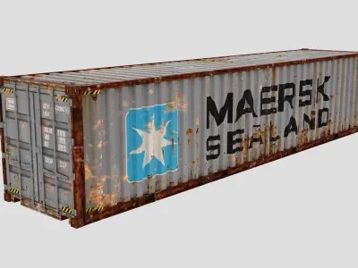 Cargo Shipping Container 3D model 03 Low-poly 3D model