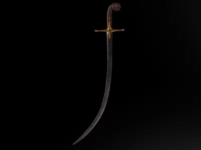 Turkish Sword Low-poly 3D model