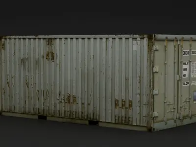 Rusty Container Low-poly 3D model