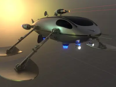 Spaceship Water Strider Cinematic 3D model