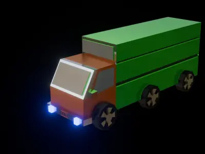 8 items of 3D modeling low poly Transportation folder Low-poly 3D model