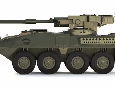 M1128 Stryker MGS 2003 3D model
