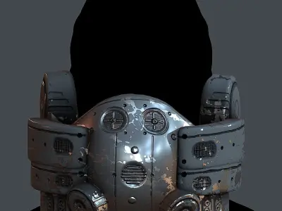 Gas mask helmet 3d model scifi Low-poly Low-poly 3D model Low-poly 3D model 92