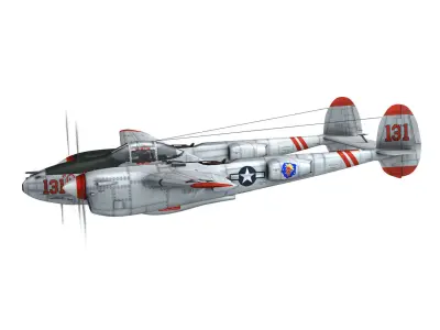Lockheed P-38 Lightning - Pudgy IV 3D model