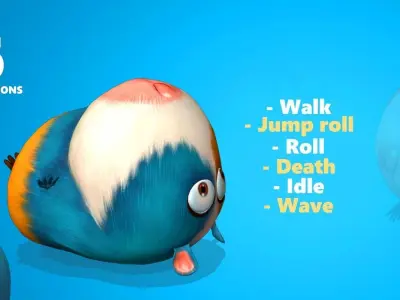 Hamster Mouse Lowpoly Low-poly 3D model