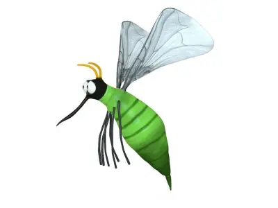 Mosquito insect flying Low-poly 3D model